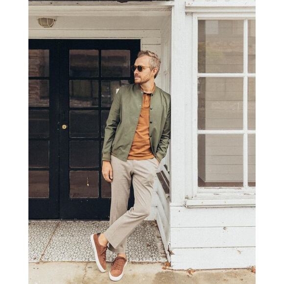 Aquatalia Alaric Woven Leather Sneakers | Italy Waterproof Tan Luxe Street Style - Picture 5 of 16